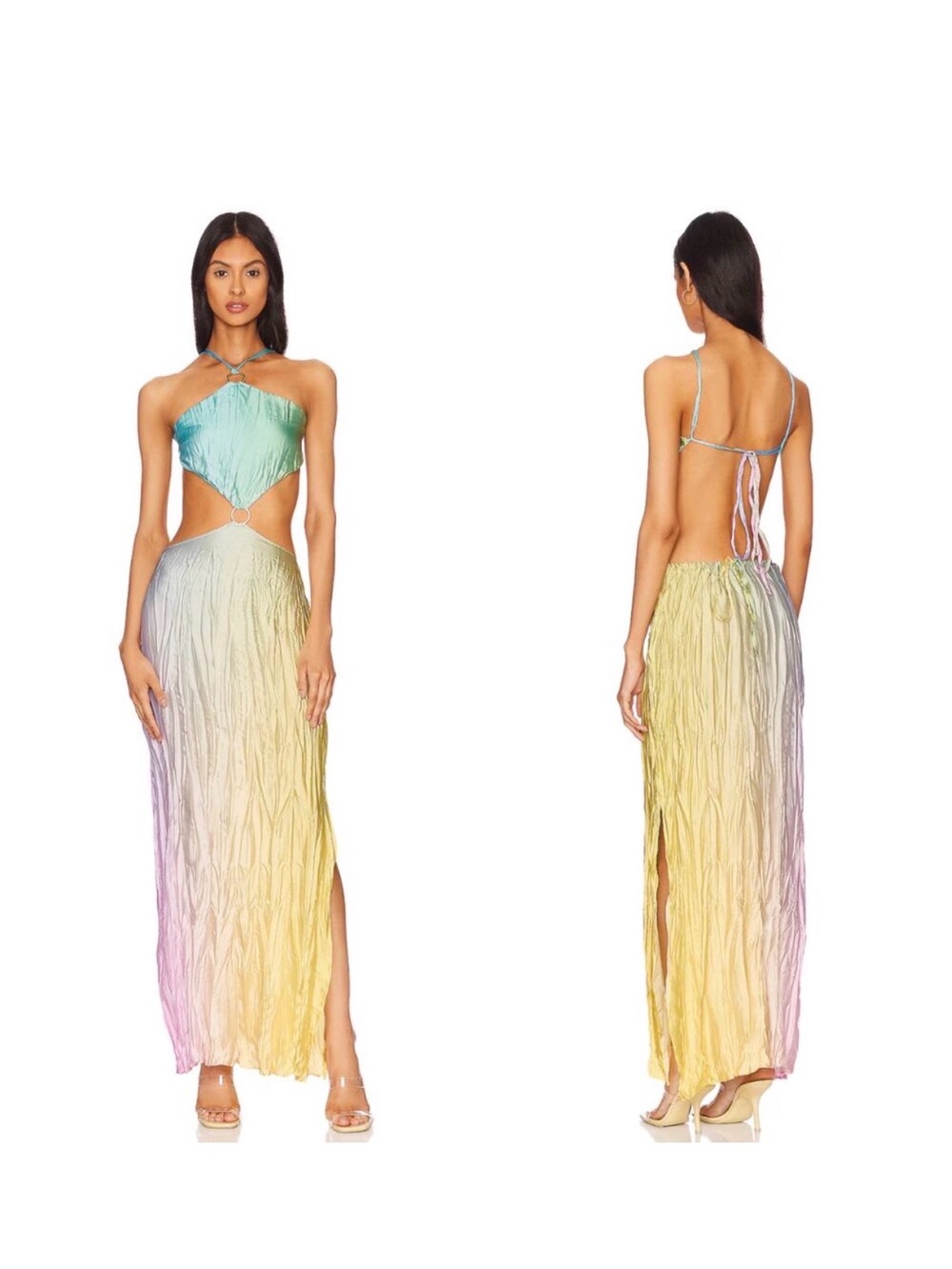 Baobab Collection Kira Hal (Pastel Ombre) Backless Cutout Maxi Dress